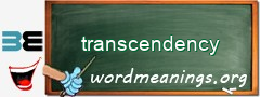 WordMeaning blackboard for transcendency